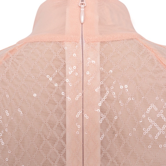 MARNEL' Blush Sequinned Long Sleeve Bodysuit. - Picture 8 of 8